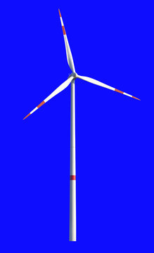 Windkraftanlage für Composing freigestellt