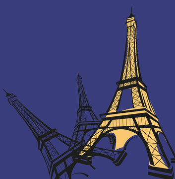 Abstract background with Eiffel Tower