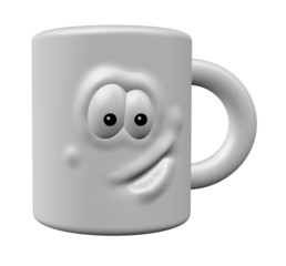 tasse mit gesicht