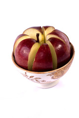 red apple sliced
