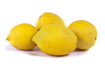 lemons on white