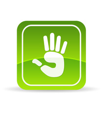 Obraz premium Green Hand Icon