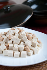 tofu fried meat