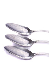 spoons on white