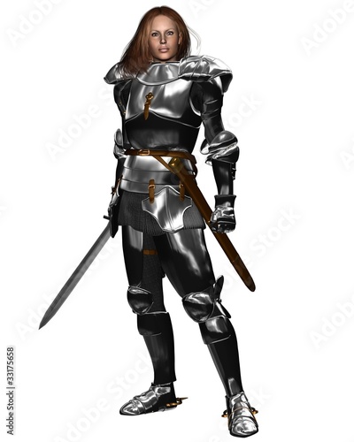 "Female Knight in Shining Armour" Stock photo and royalty-free images