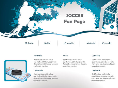 Hockey Web Site Design Template