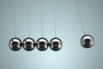 Newton's Cradle with motion blur