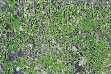 green metal texture with peeled paint