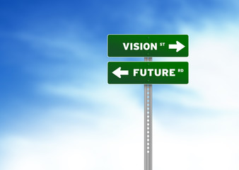 Vision and Future Road Sign