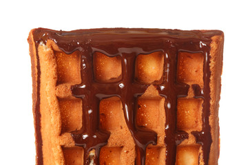 belgian waffle with chocolate