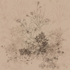 Seamless texture with flowers