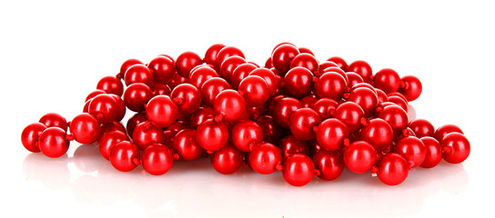 Shiny red beads