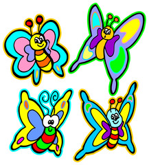 colorful butterflies