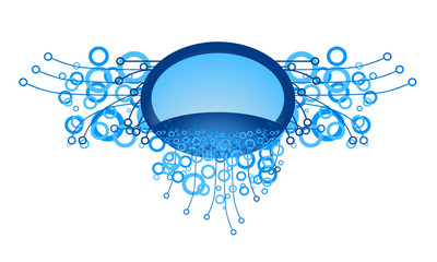 Elemento decorativo azul