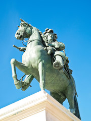 Statue of Louis XIV, king of France in Versailles, France