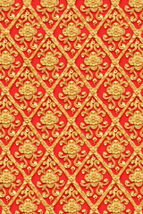 gold thai art pattern.