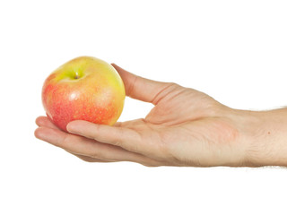 Apple in  hand