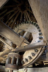 interior of windmill, Vensac, Aquitaine, France