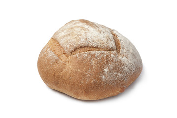 Whole fresh artisan loaf of bread