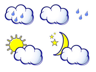 Obraz premium Icônes météo, série 8