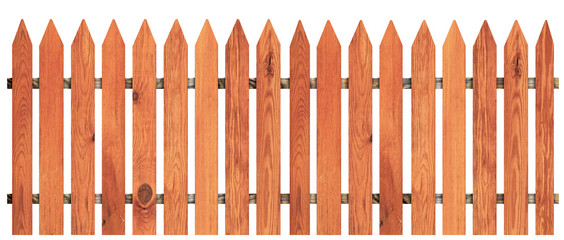 a wooden fence isolated on white including clipping path