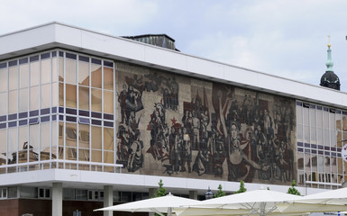 Kulturpalast Dresden, Wandbild, Sachsen, Deutschland