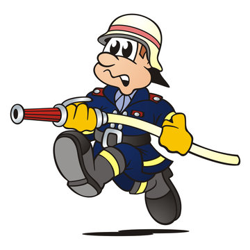 Firefighter running