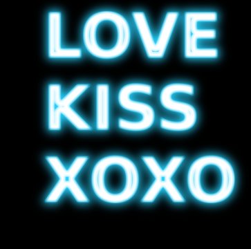 LOVE,KISS,XOXO