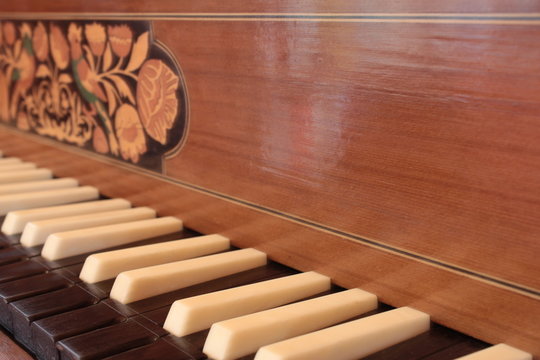 Harpsichord keyboard