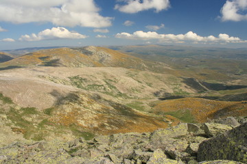 panorama of hills in Sierra de Gredos