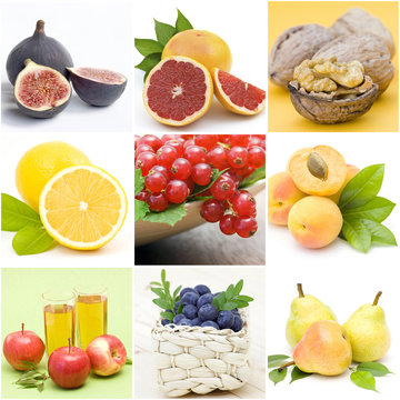 collection of images on the theme of "fruits"