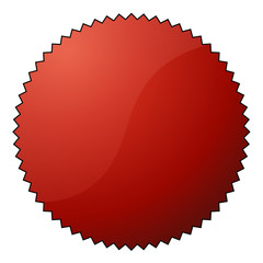Störer rund - gezackt - Rot