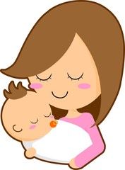 母子 イラスト