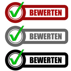 Checkbox Schild 3er BEWERTEN