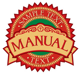 manual badge - label (stamp)