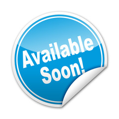 Pegatina Available Soon! con reborde