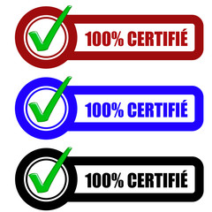 Checkbox Schild 3er 100% CERTIFIÉ