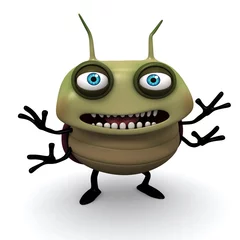 Blackout roller blinds Sweet Monsters happy green bug