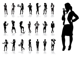 a set of business women