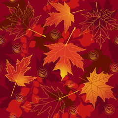 Autumn seamless. Vector illustration.