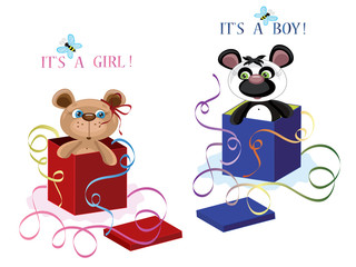 Birthday card with toys