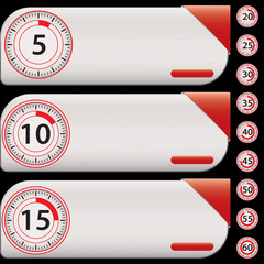 Red timer banners