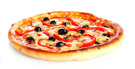 Pizza isolated on white