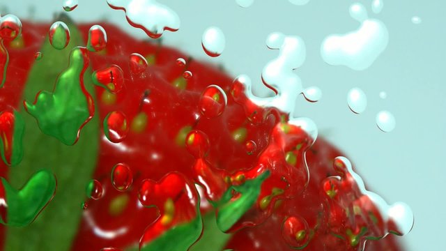 Obst und Gem&uuml;se muss gewaschen werden! Erdbeere