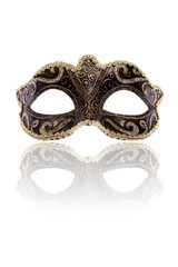Venetian carnival mask, isolated on white background