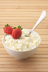 Cottage cheese with garnish