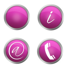 Buttonset Information rosa