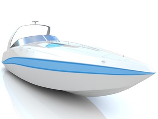 White speedboat