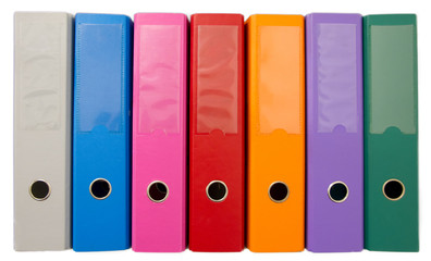 Colorful office folders