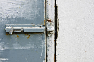 Old door, Iron gates with rust.
